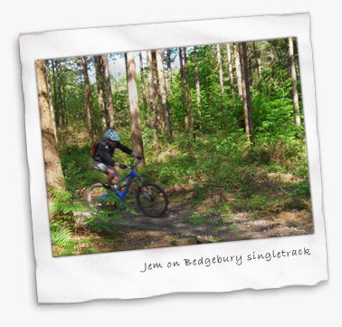 Jem on Bedgebury Forest singletrack